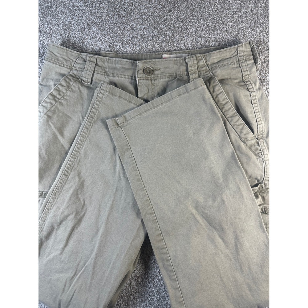 Wrangler Relaxed Fit Cargo Pants Mens 34x32 Green Khaki Cotton Blend 1070ABWEW